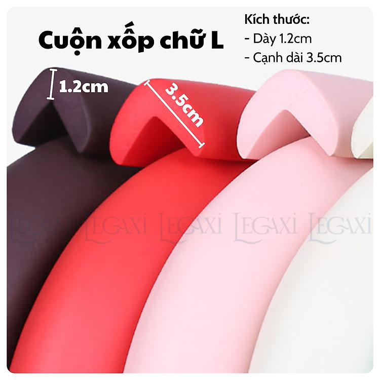 Cuộn xốp bọc góc bàn Legaxi 2m Chính hãng Ưu đãi - Hình ảnh 4