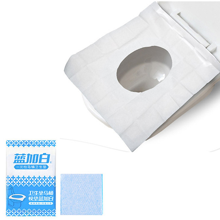 Túi 10 miếng giấy lót vệ sinh dùng một lần không thấm nước nhỏ gọn tiện dụng phù hợp với mọi lứa tuổi
