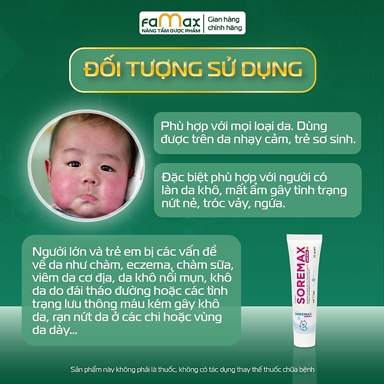Kem dưỡng ẩm Soremax Soft Kids 30g Chính hãng Tiết kiệm - Hình ảnh 4