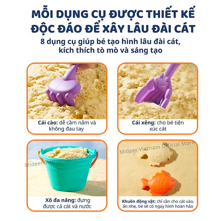 Đồ Chơi Xúc Cát Biển Mideer Chính hãng Tiết kiệm - Hình ảnh 5
