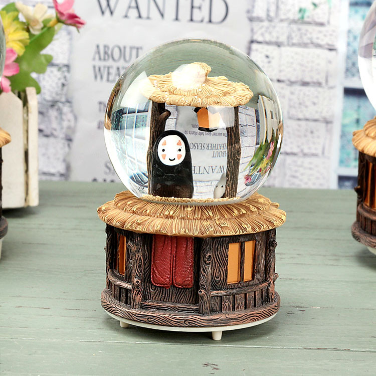 Quả Cầu Tuyết phát Nhạc có Đèn Vô Diện - 10x15cm