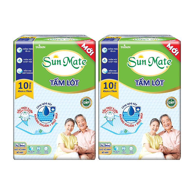 Combo 2 Tấm lót SunMate 10 miếng Chính hãng Tiết kiệm - Hình ảnh 2
