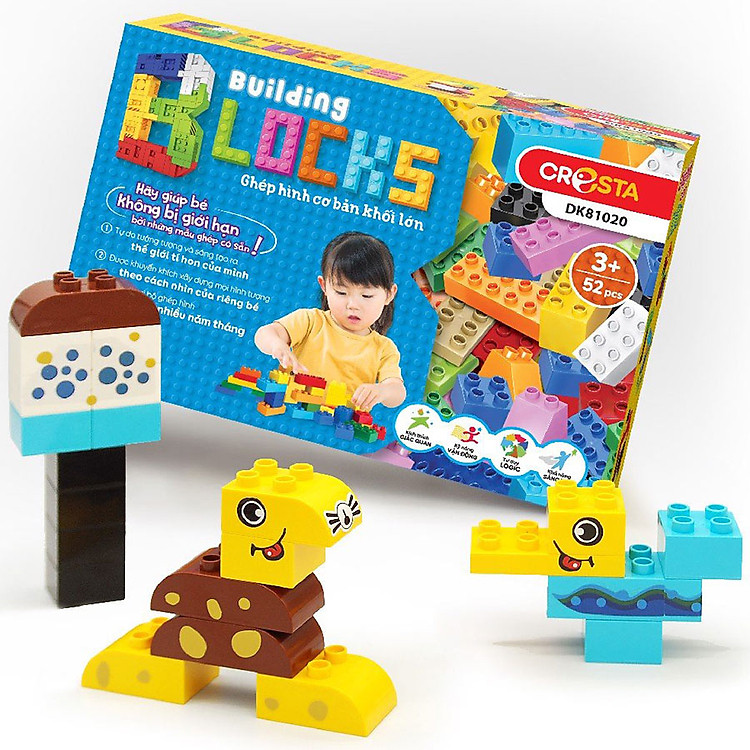 Đồ chơi lắp ráp khối lớn CRESTA Chính hãng Tiết kiệm - Hình ảnh 2