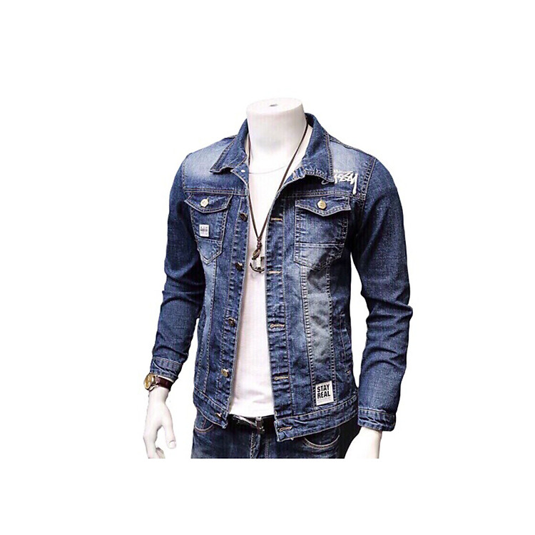 Áo khoác jeans nam , áo khoác nam xanh KH01 form vừa mềm co dãn lôi cuốn có 3 size (M L XL) Julido mẫu khoác AKJ8687 thời trang lịch lãm hàn quốc trẻ trung hiện đại