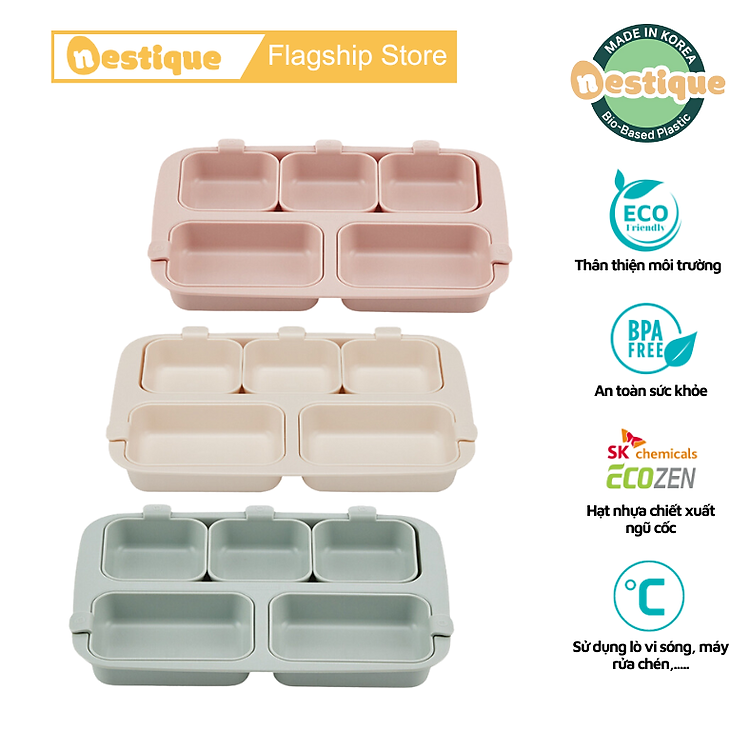 Mua Khay Ăn Trẻ Em Nestique N-11 Màu Hồng Chính hãng Ưu đãi - Hình ảnh 3