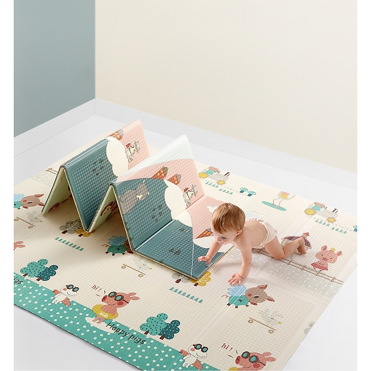 Thảm xốp silicone XPE nằm chơi cho Bé- chống nóng, chống trơn trượt và chống nước ( giao hình ngẫu nhiên)
