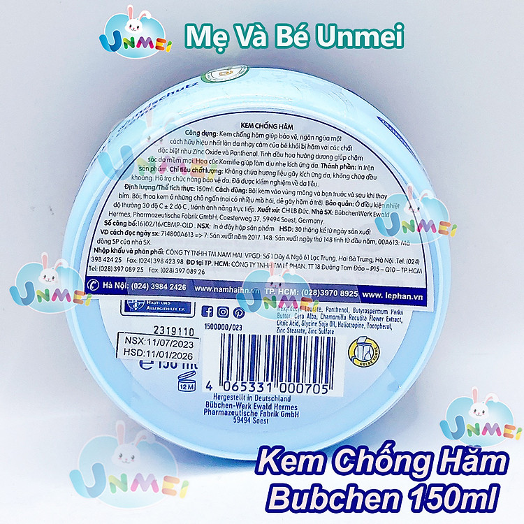 Bộ Kem Chống Hăm Bubchen 150ml và 75ml Chính hãng Giá tốt - Hình ảnh 3