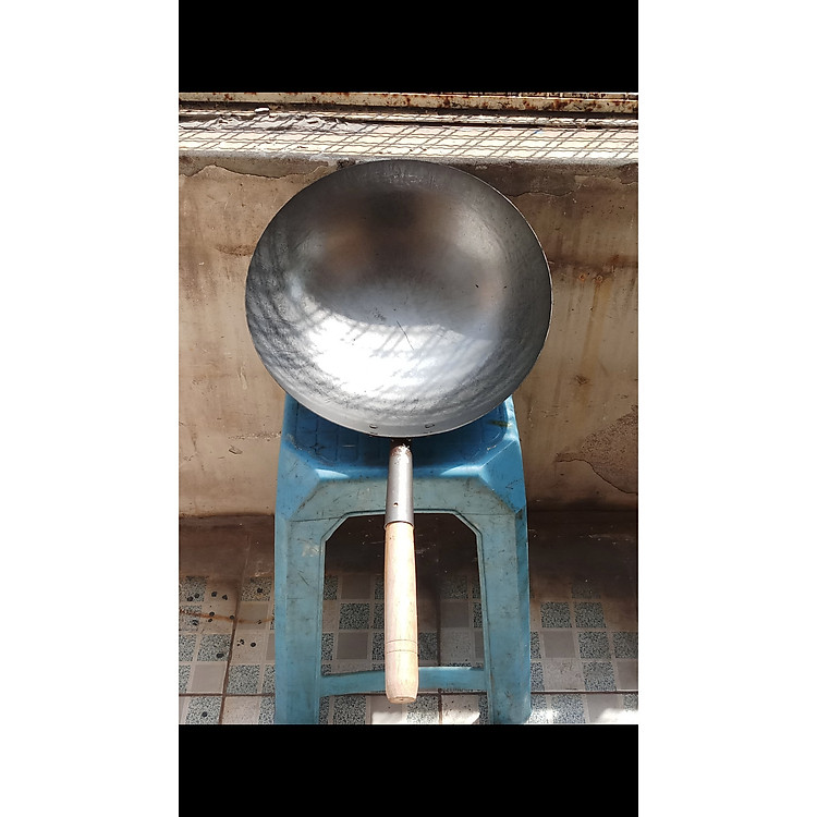 CHẢO THÉP 1 TAY CẦM CÁN GỖ CHIÊN CƠM,HỦ TIẾU XÀO,MÌ XÀO GIÒN