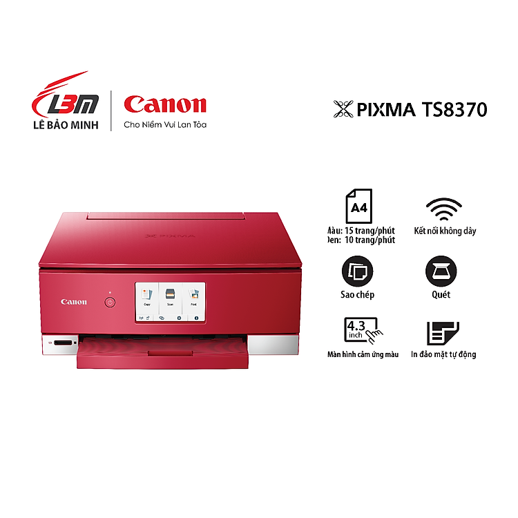 Máy in phun đa chức năng Canon TS8370- Hàng chính hãng