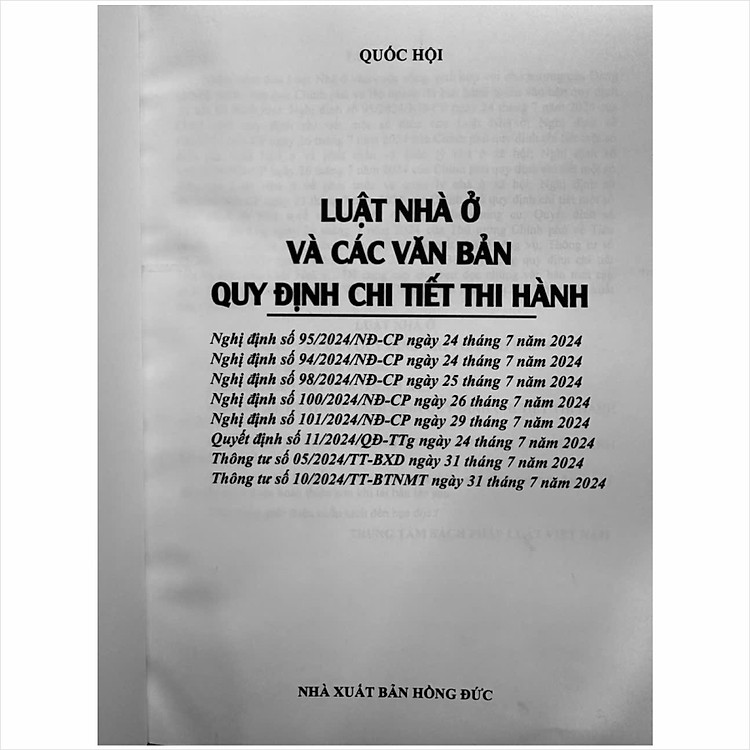 Luật Nhà Ở và Các Văn Bản Quy Định Chi Tiết Thi Hành - Ảnh 2