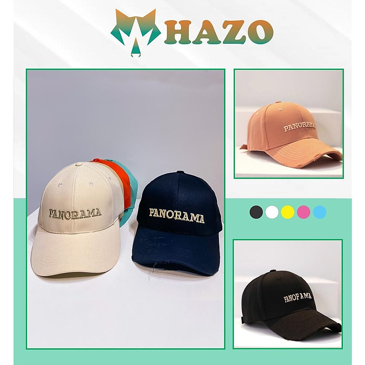 Mũ lưỡi trai Nón kết thêu chữ PANORAMA kiểu rách Fashion 387 phong cách Ulzzang form unisex nam nữ