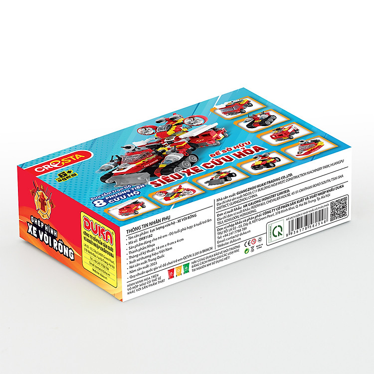 Đồ Chơi Ghép Hình Duka - Xe Vòi Rồng Chính hãng Ưu đãi - Hình ảnh 2