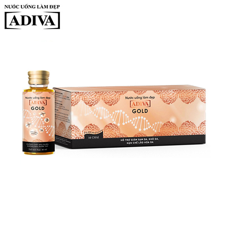 Nước uống làm đẹp Collagen ADIVA Gold (14 lọ x 30ml /hộp)