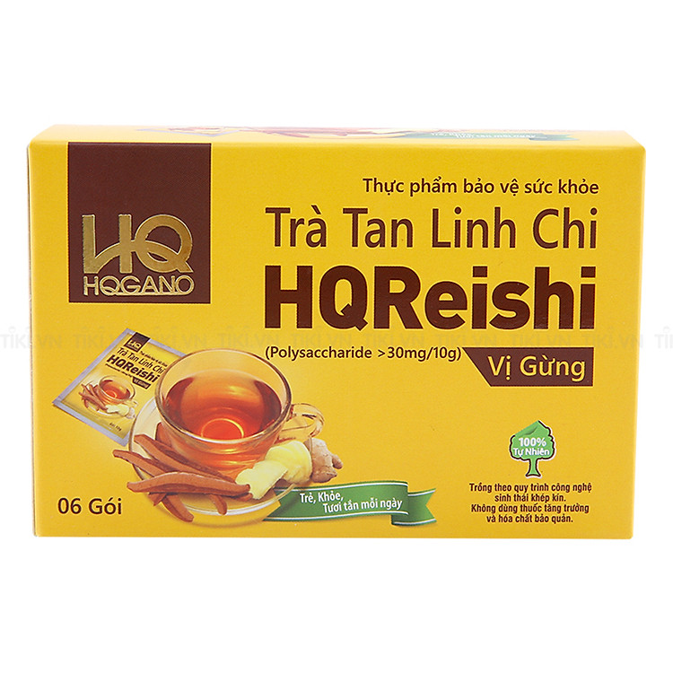 Hộp 6 Gói Trà Tan Linh Chi HQReishi HQGANO (60g)