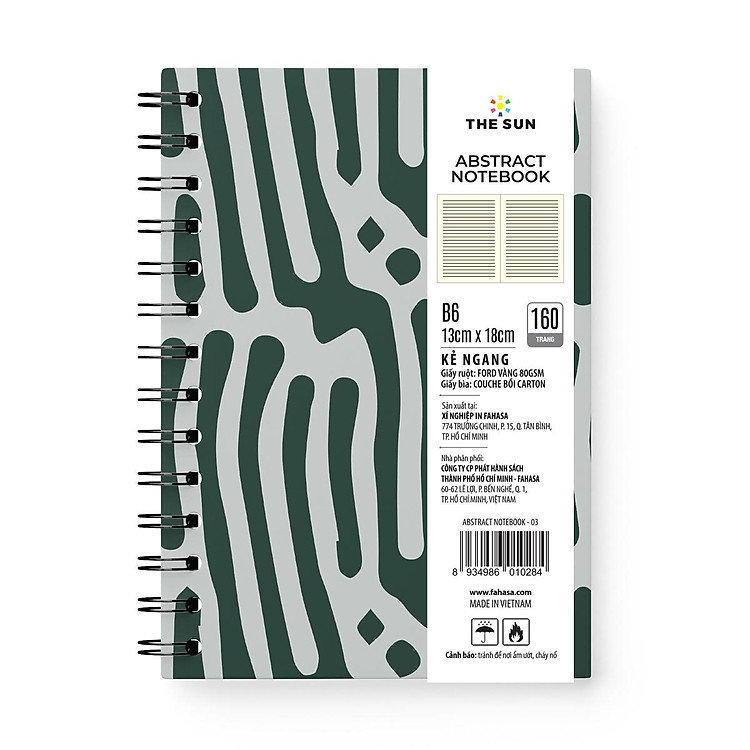 Sổ Lò Xo Bìa Cứng Abstract B6 (160 trang 80gsm) - Ảnh 2
