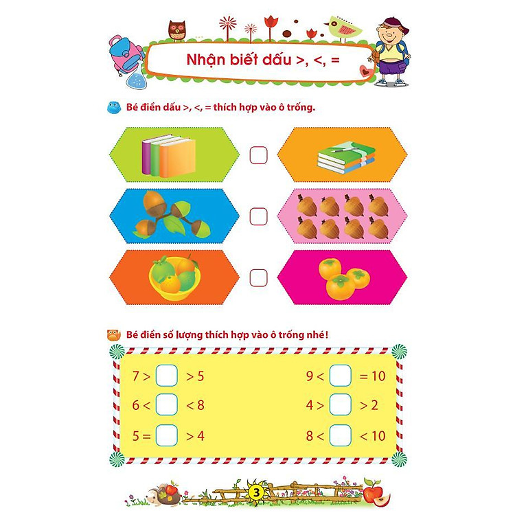 Bé Chuẩn Bị Vào Lớp 1 - Vở Bé Làm Quen Với Toán - Ảnh 3