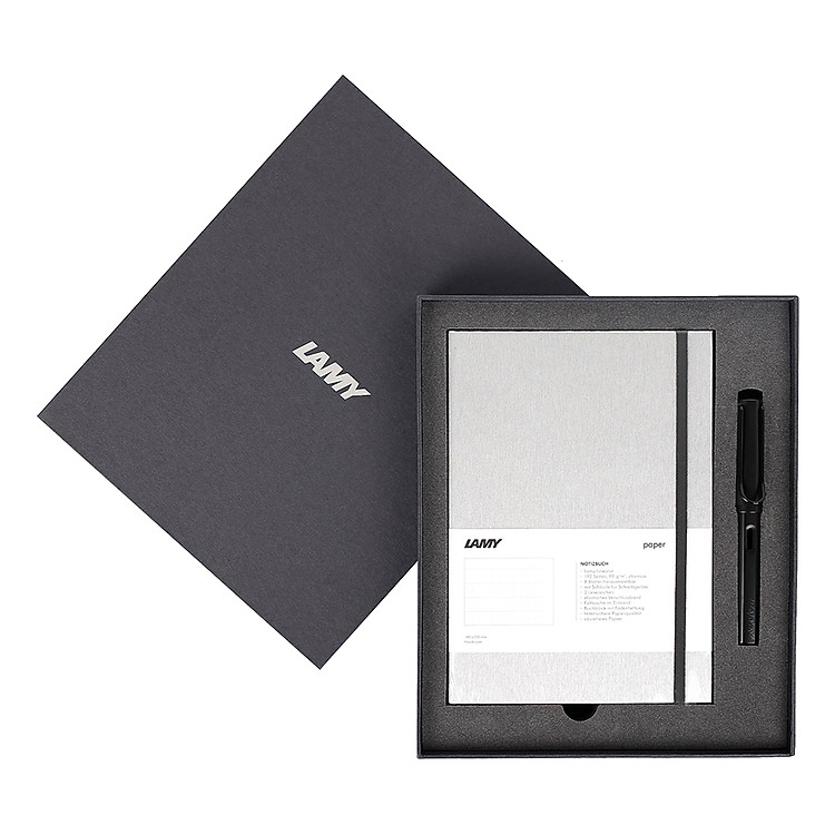 Bộ Sổ Lamy A5 Softcover Grey + Bút Lamy Al-Star Black - Ảnh 3