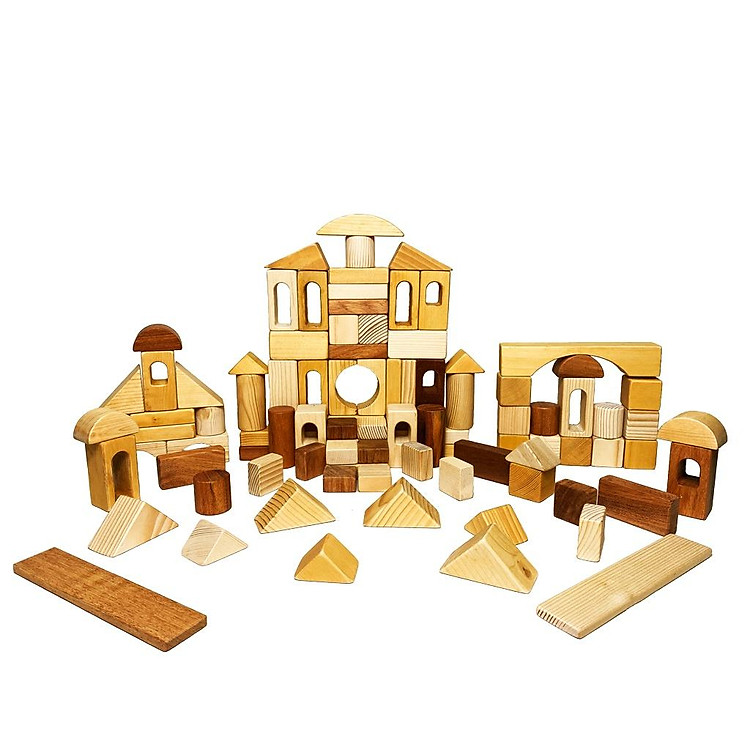 Bộ xếp khối hình học 99 chi tiết Chính hãng Tiết kiệm - Hình ảnh 2