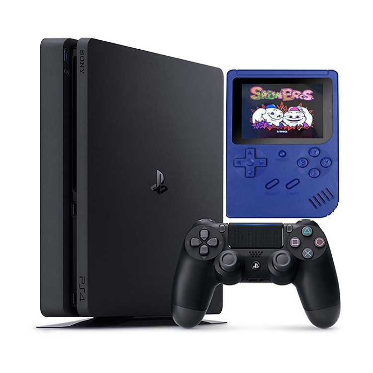 Máy Chơi Game PlayStation Sony PS4 Slim 1TB Model 2218B - Tặng Kèm Máy 4 Nút Retro station - Hàng Chính Hãng