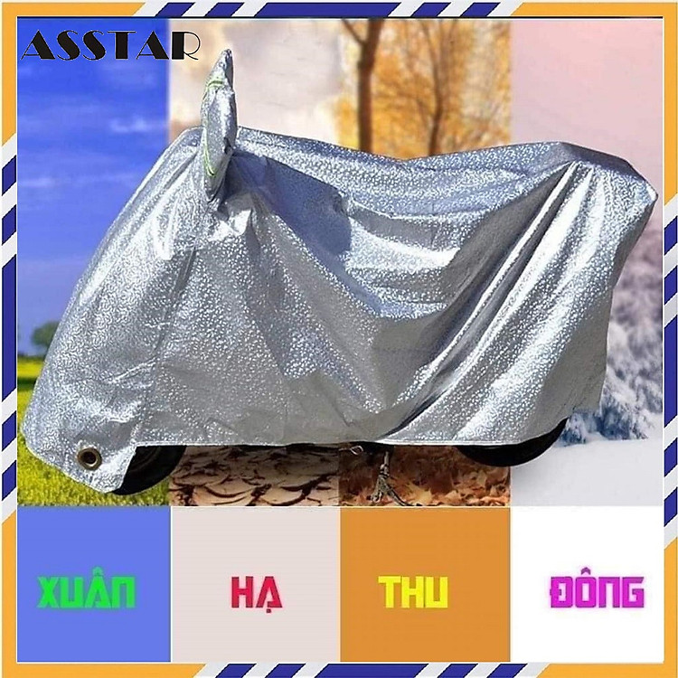 BẠT PHỦ XE MÁY PHẢN QUANG TRÁNG NHÔM CÁCH NHIỆT CAO CẤP, BẠT PHỦ XE MÁY BỐN MÙA - HÀNG CHÍNH HÃNG