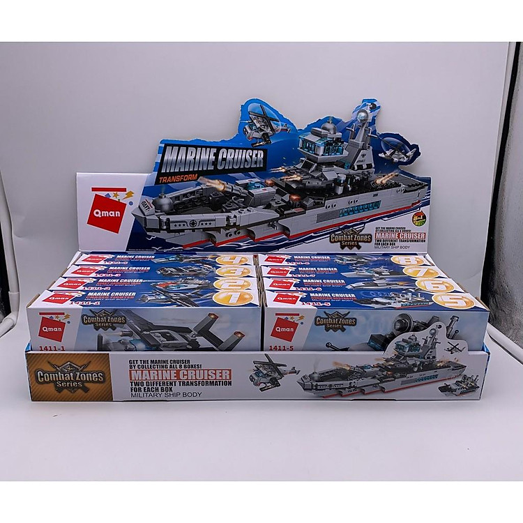 Mua Đồ chơi xếp hình tàu biển Qman 1411 Chính hãng Tiết kiệm - Hình ảnh 3