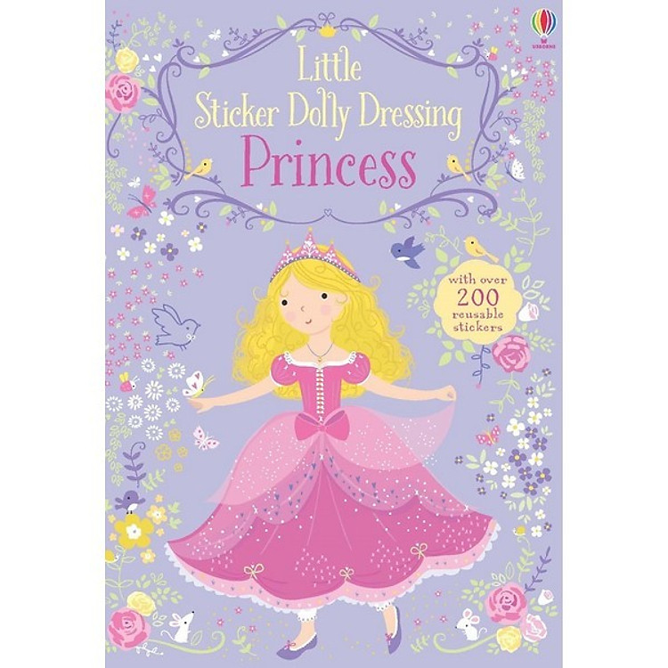 Sách Usborne Little Sticker Dolly Dressing Princess