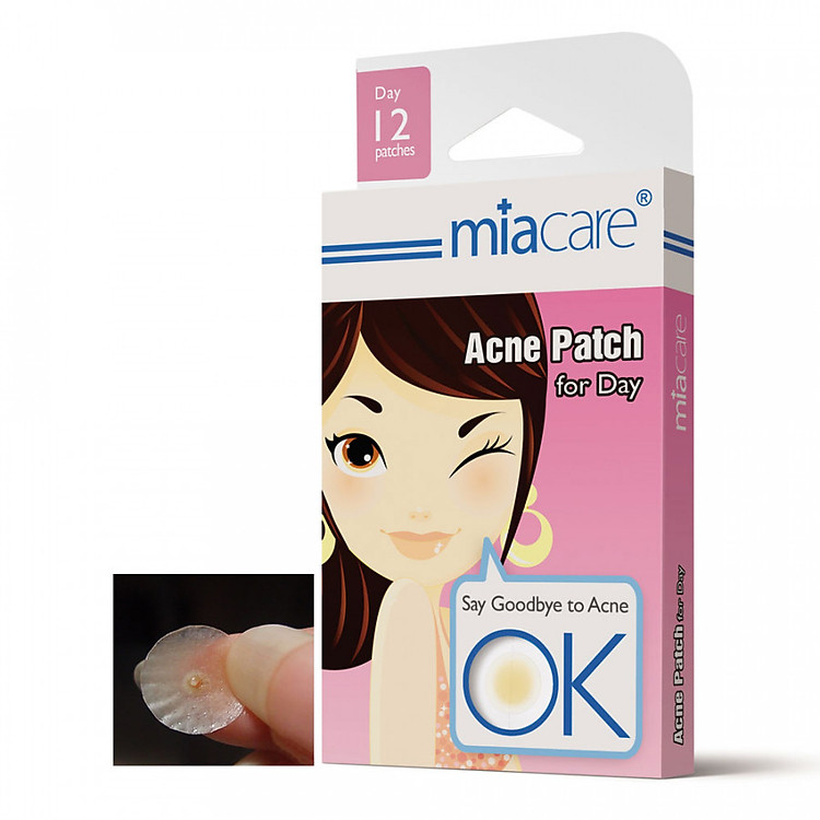 Hộp miếng dán hỗ trợ trị mụn che khuyết điểm Miacare (12 miếng)