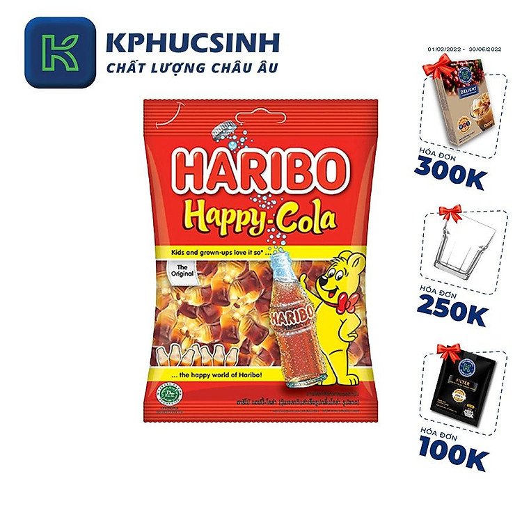 Kẹo dẻo Haribo Happy Cola 160g