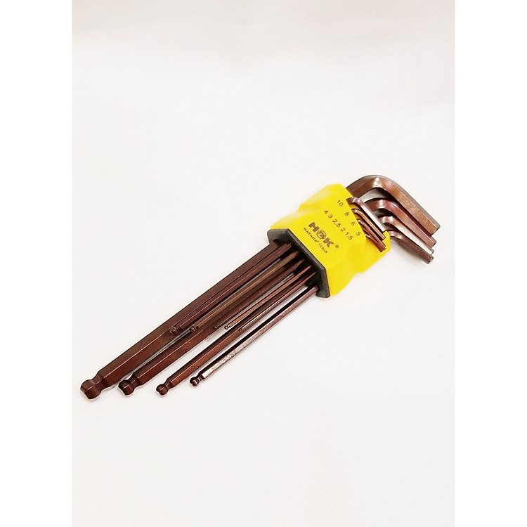 Bộ lục giác dài đầu Bi 9 cây