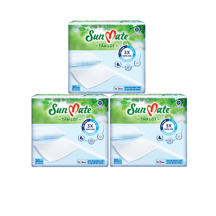 Combo 3 Tấm lót SunMate size M Chính hãng Giá tốt - Hình ảnh 4