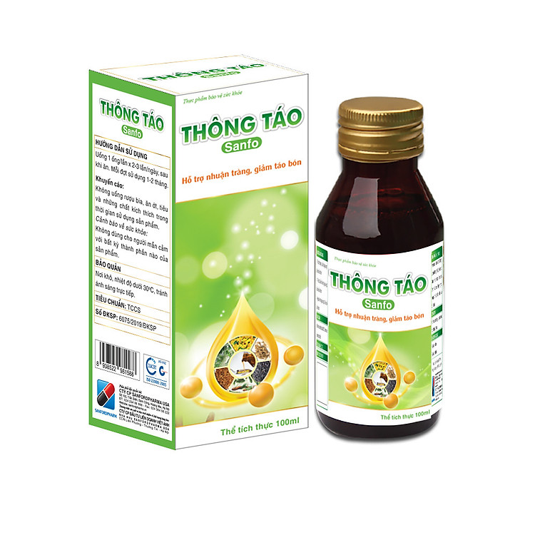 Thông táo Sanfo Chai 100ml - Nhuận tràng, giảm táo bón