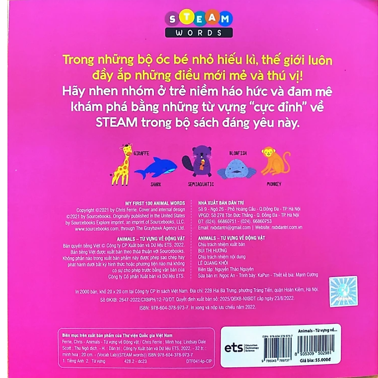 Steam Words: Animals - Từ Vựng Về Động Vật - Ảnh 2