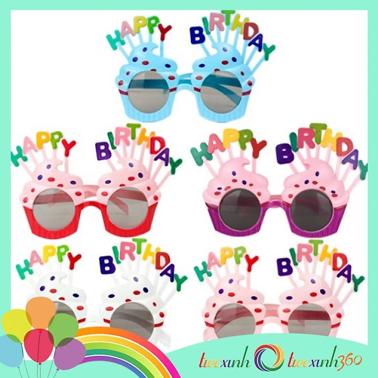 Mắt Kính Sinh Nhật Kiểu Bánh Cupcake - Trắng - Ảnh 4