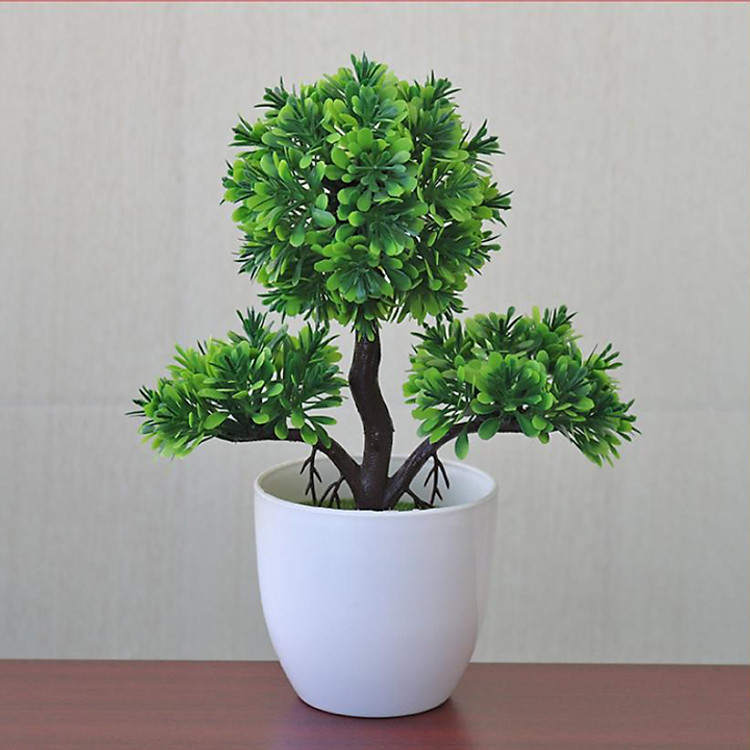 Chậu Cây Cảnh Giả Ba Tầng Mini Để Bàn Xinh Xắn - Hoa Giả, Cây Giả