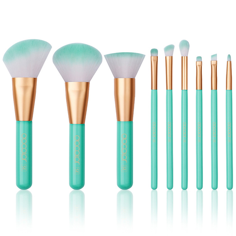 Bộ cọ trang điểm Docolor 9 cây màu xanh