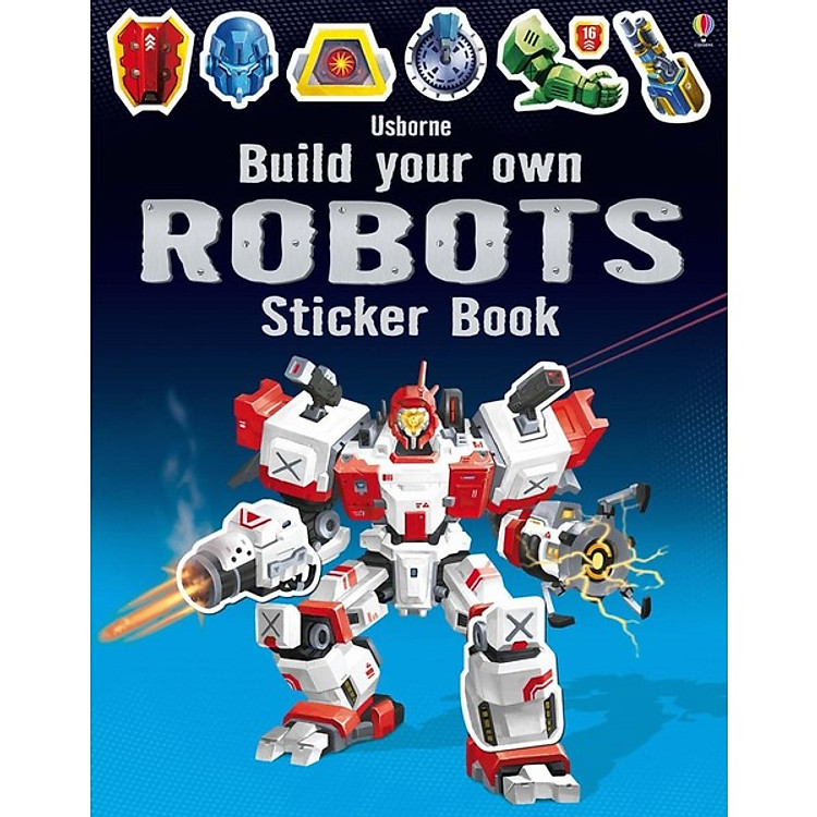 Sách Usborne Buld your own Robots Sticker book