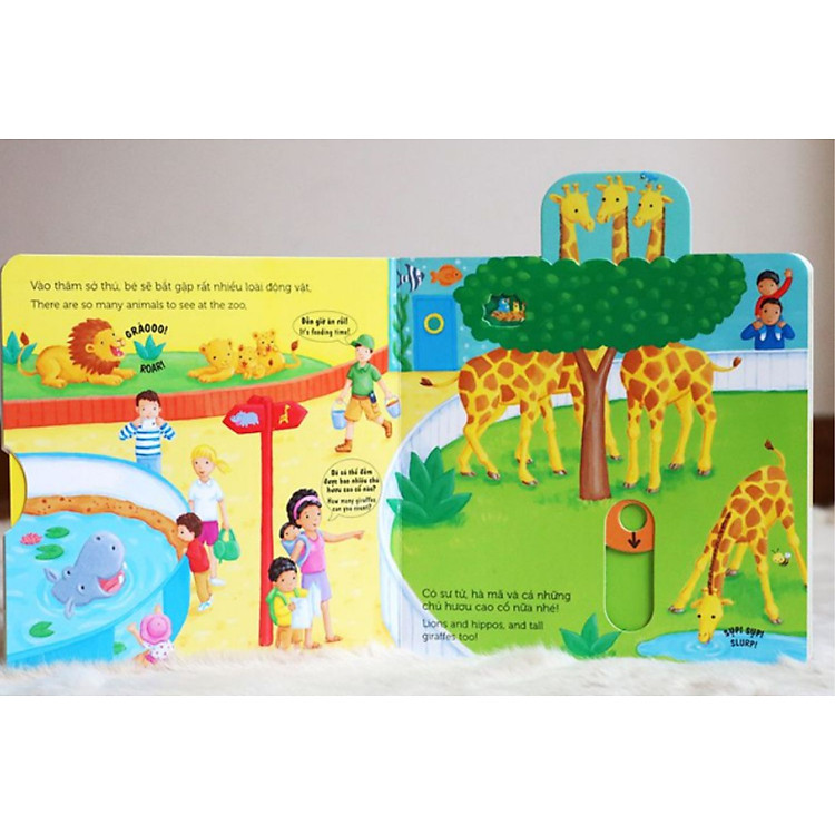 Sách Tương Tác - Sách Chuyển Động - Busy - Zoo - Sở Thú - Ảnh 4
