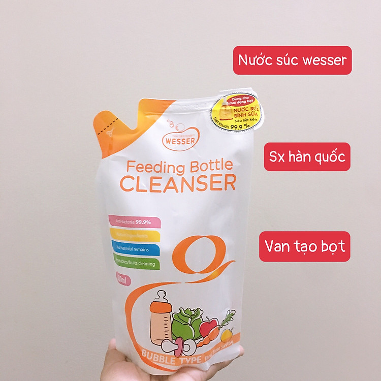 Mua Nước Rửa Bình Sữa Wesser 500ml Chính hãng Tiết kiệm - Hình ảnh 4