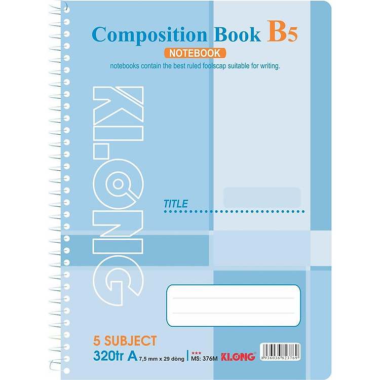 Sổ Kẻ Ngang Lò Xo Đơn Startup KLONG B5 (320 trang) - Ảnh 2