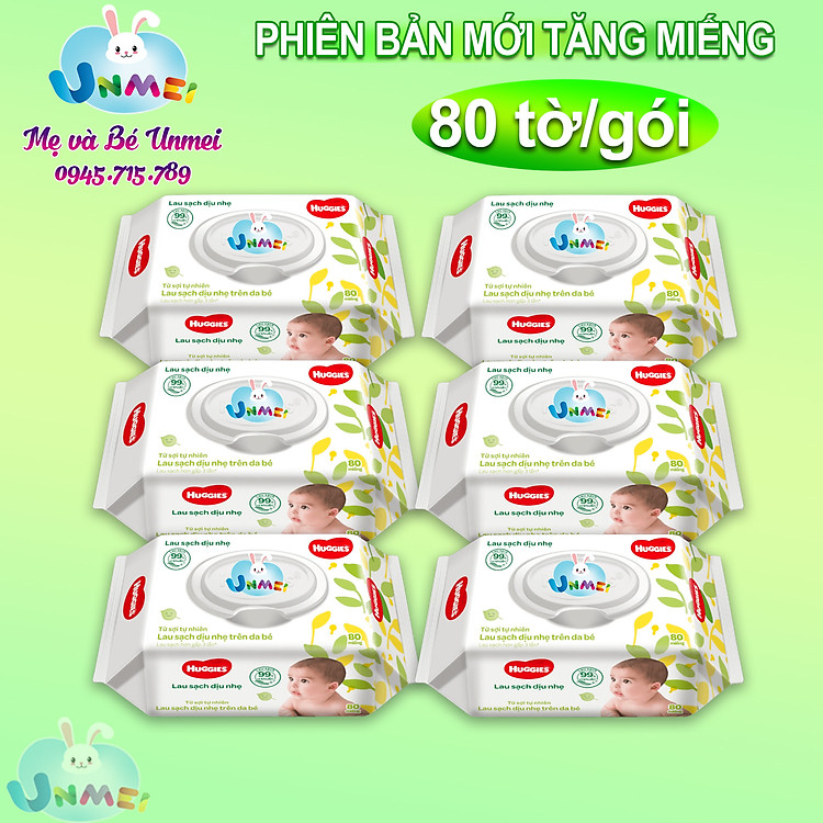 Combo 6 Gói Khăn Giấy ướt Huggies Ưu đãi