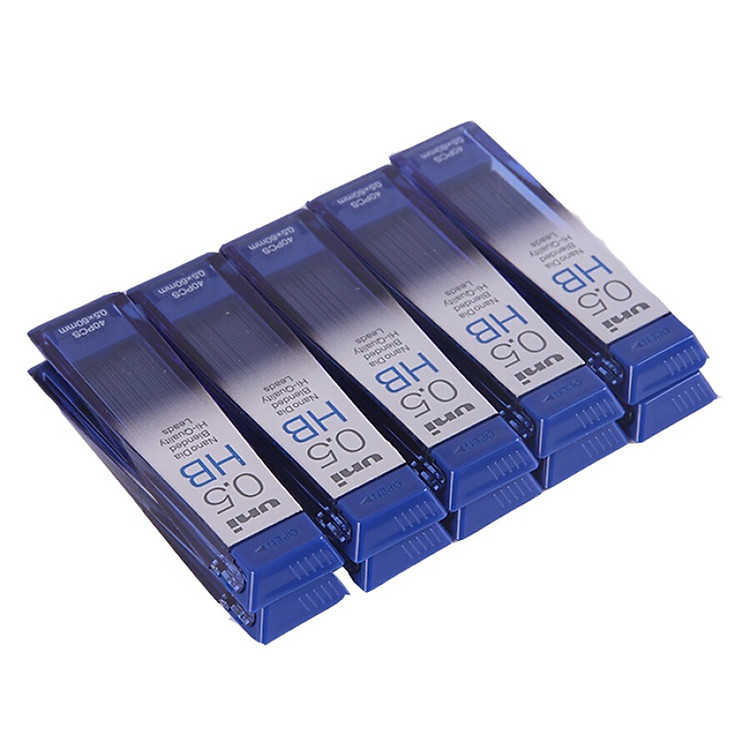 Ruột Bút Chì Bấm Mitsubishi (Uni) UNI5-202ND HB 0.5mm (10 Hộp)