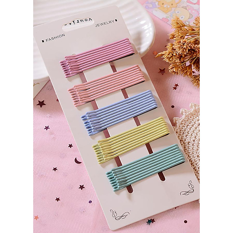 Set 40 kẹp tăm Hàn Quốc phối nhiều màu ngẫu nhiên bắt mắt