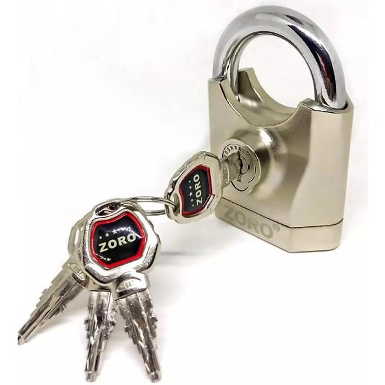 Ổ Khóa Zoro Chống Cắt Có Còi Báo Động Tặng Kèm Pin