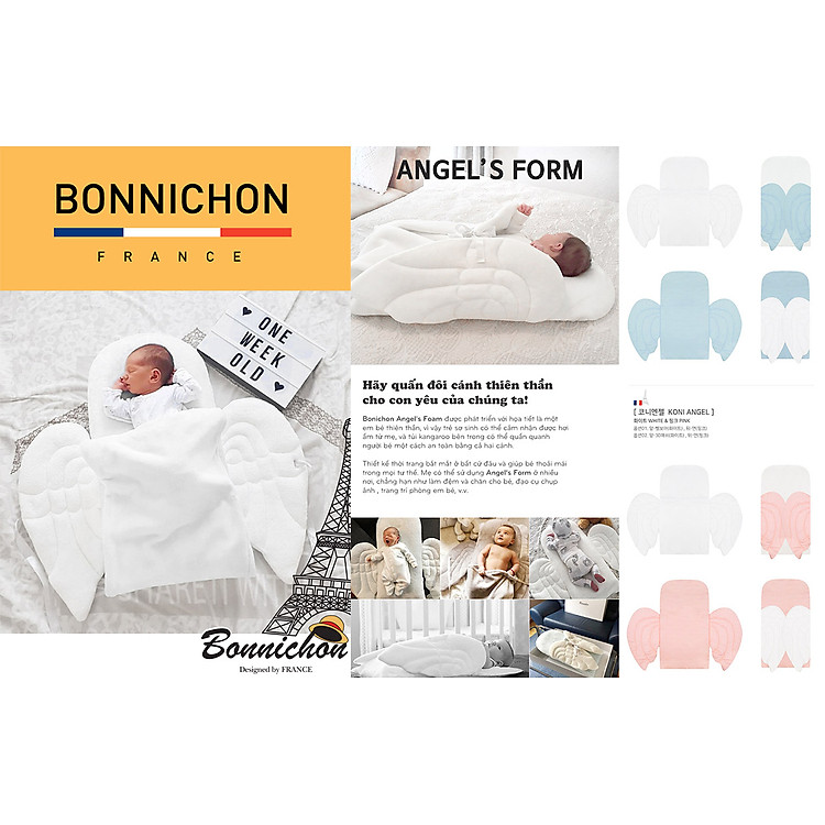 Mua Set chăn đệm sơ sinh BONNICHON Angel Chính hãng Giá tốt - Hình ảnh 4