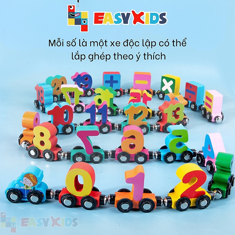Mua Đoàn Tàu Nam Châm Học Chữ Số Chính hãng Tiết kiệm - Hình ảnh 5
