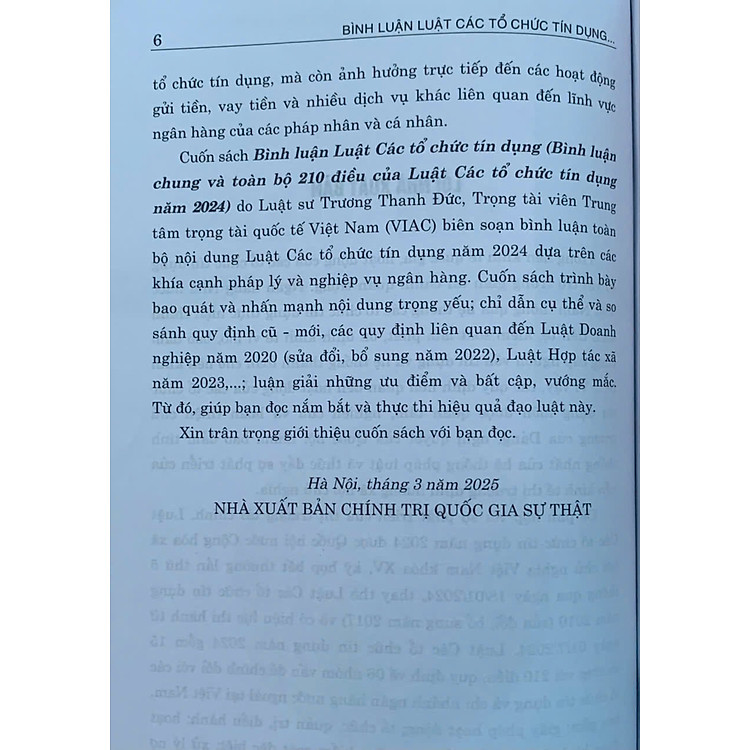 Bình luận Luật Các tổ chức tín dụng năm 2024 - Ảnh 3