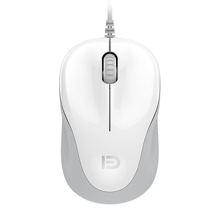 Chuột Văn Phòng Có Dây Fude V10N - Trắng Xám