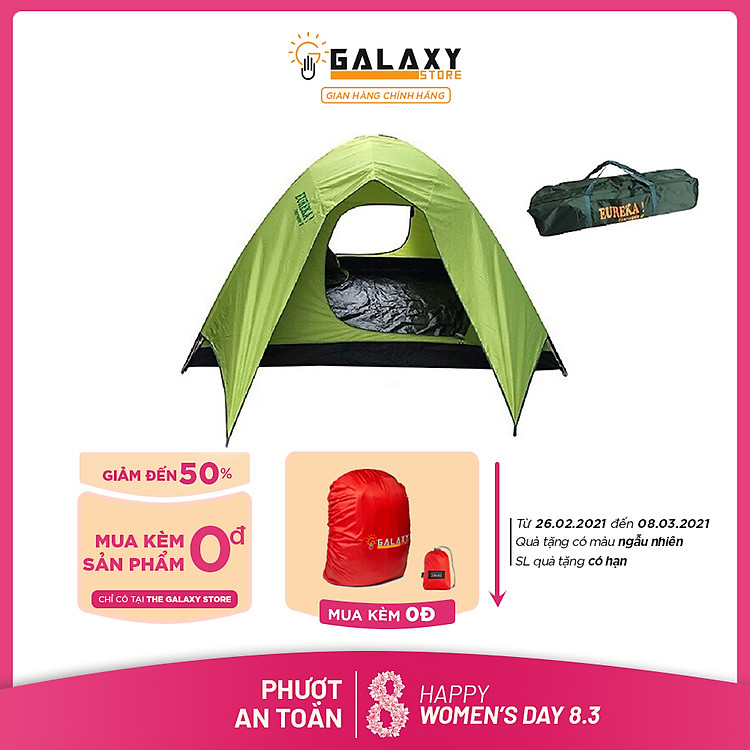 Lều 5 Người Phượt Cắm Trại Du Lịch Cao Cấp Galaxy Store Eureka Tetragon 8 - Hàng Xuất Khẩu Loại 1 - Màu ngẫu nhiên