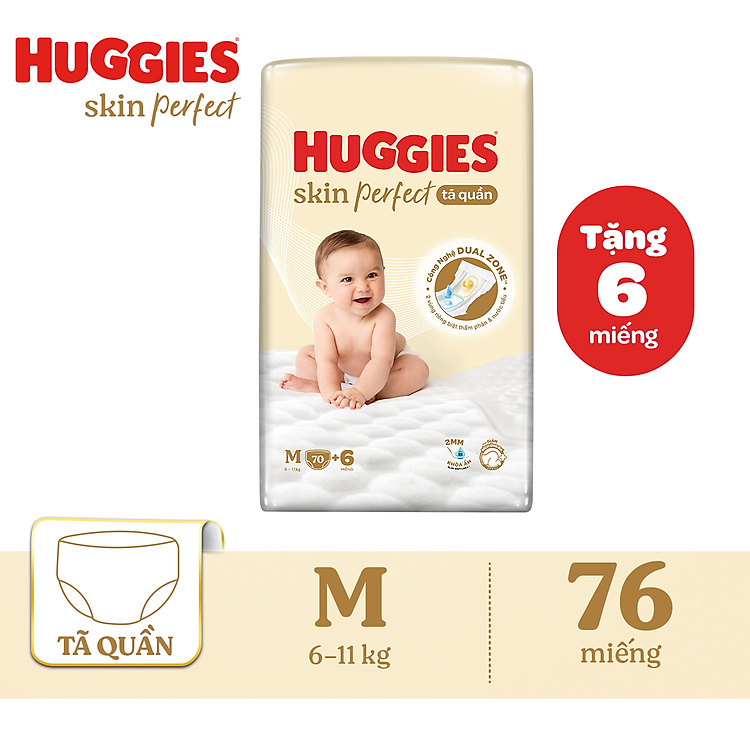 Mua Tã quần Huggies Skin Perfect M Jumbo Ưu đãi - Hình ảnh 3
