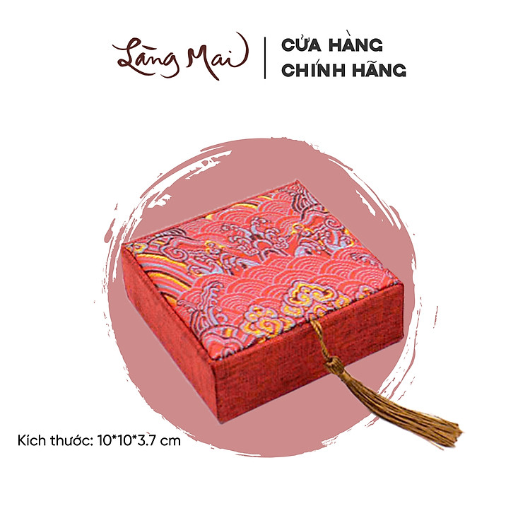 Hộp Gấm Thêu Đựng Trang Sức Vòng Tay Cổ Xưa - Ảnh 2